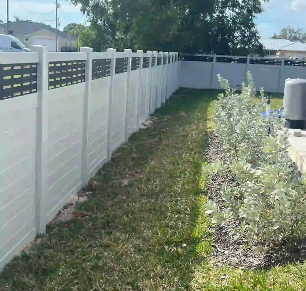 white concrete fence